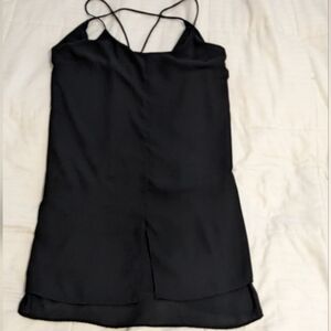 Lipstick strappy little black sheath dress size small